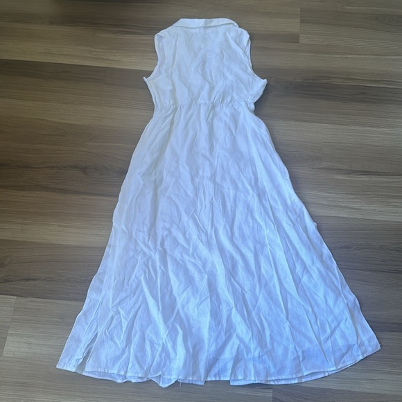 DREW WHITE LINEN SLEEVELESS DRESS size 6 - Picture 8 of 8